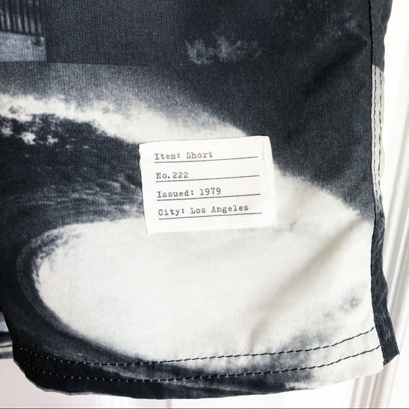 Adam Levine 70s Los Angeles California Collage Swim Trunks - Picture 7 of 16